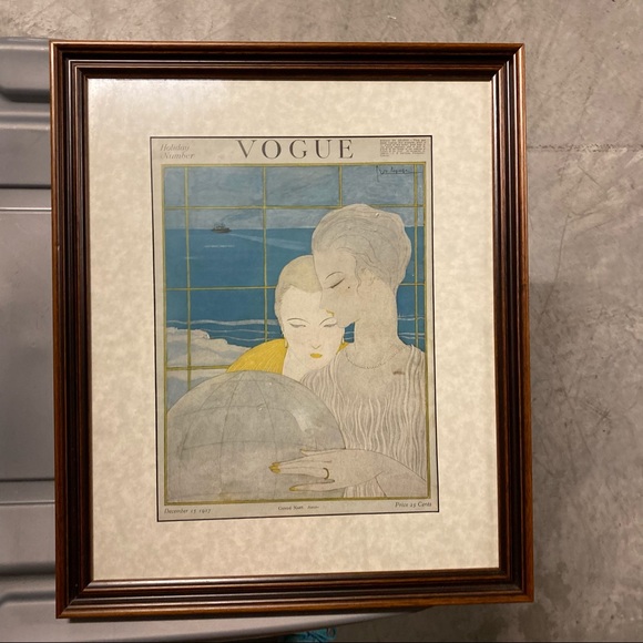 A Vintage Vogue Magazine Cover of Two Women Framed - Picture 7 of 13
